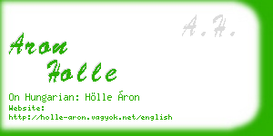 aron holle business card