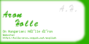 aron holle business card